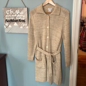 Jennifer Moore Button Up/Belted Sweater with Pockets - S - 🌻💕💜💕🌻